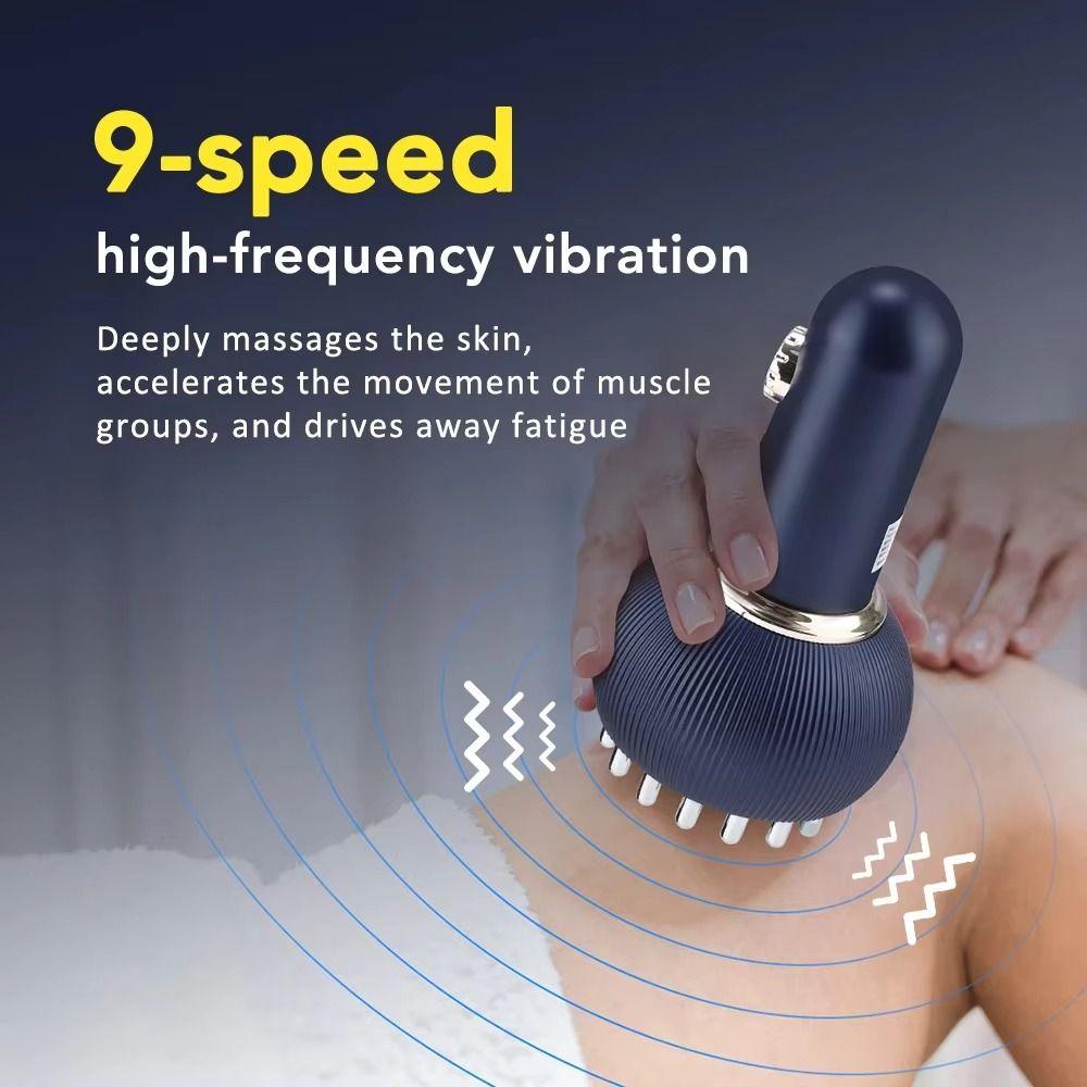 Smart Vibrating EMS Microcurrent Massager Wireless Design Guasha Scraping Brush  Health Maintenance