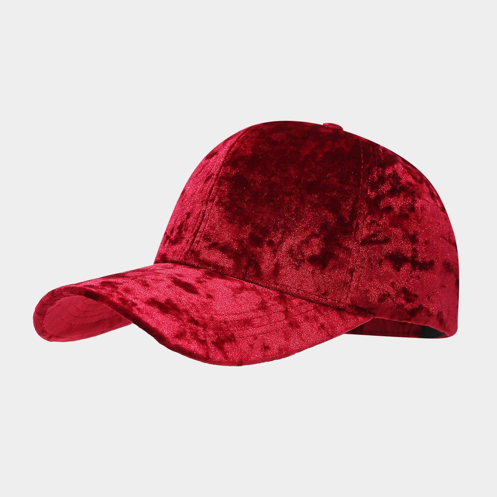European and American Velvet Solid Visor Cap - Unisex Winter Fashion Casual Curved Brim Sun Hat, Couples' Vintage Baseball Cap