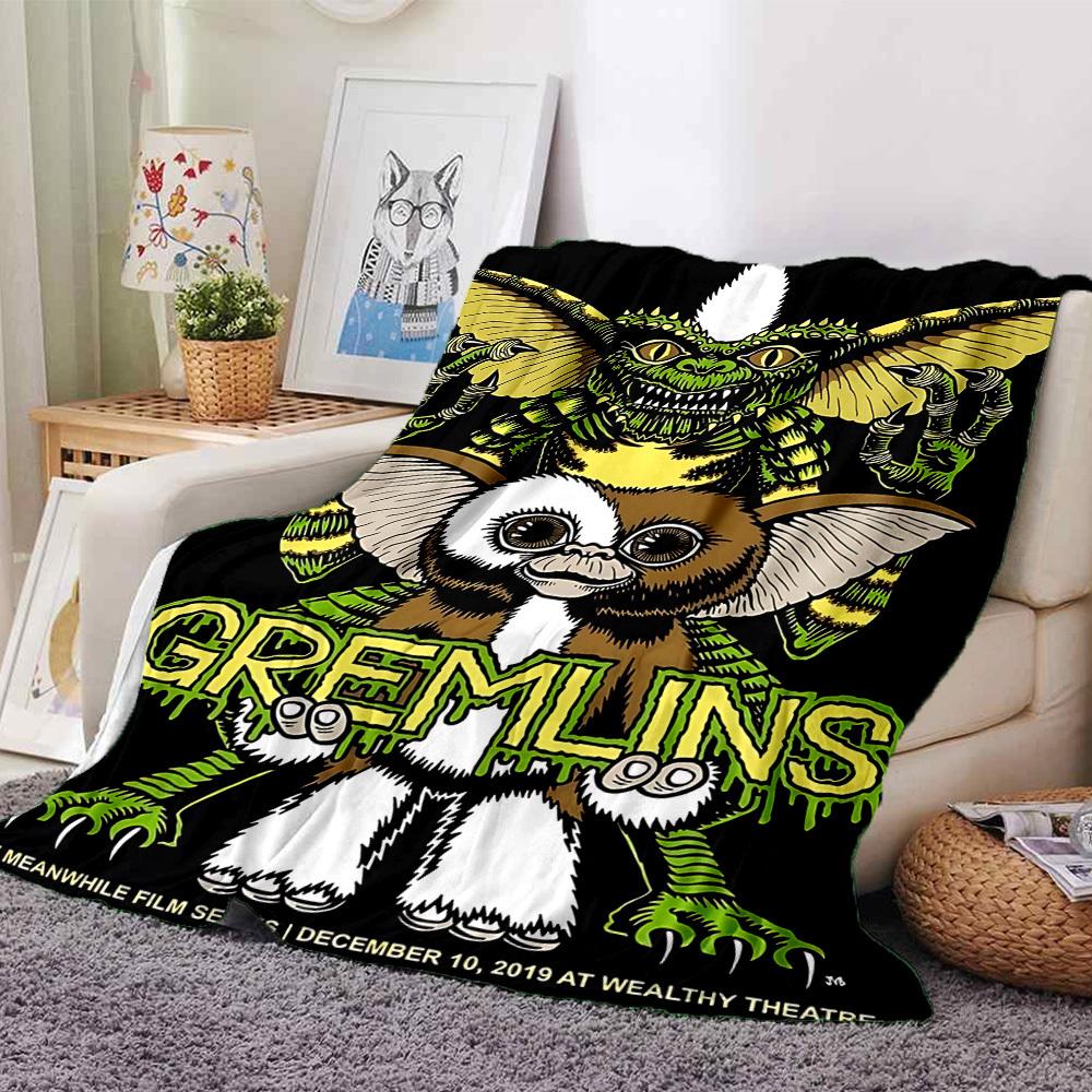 1pc GREMLINS WEALTHY Throw Blanket Soft Flannel, Cozy All Season Polyester Perfect for Home, Office