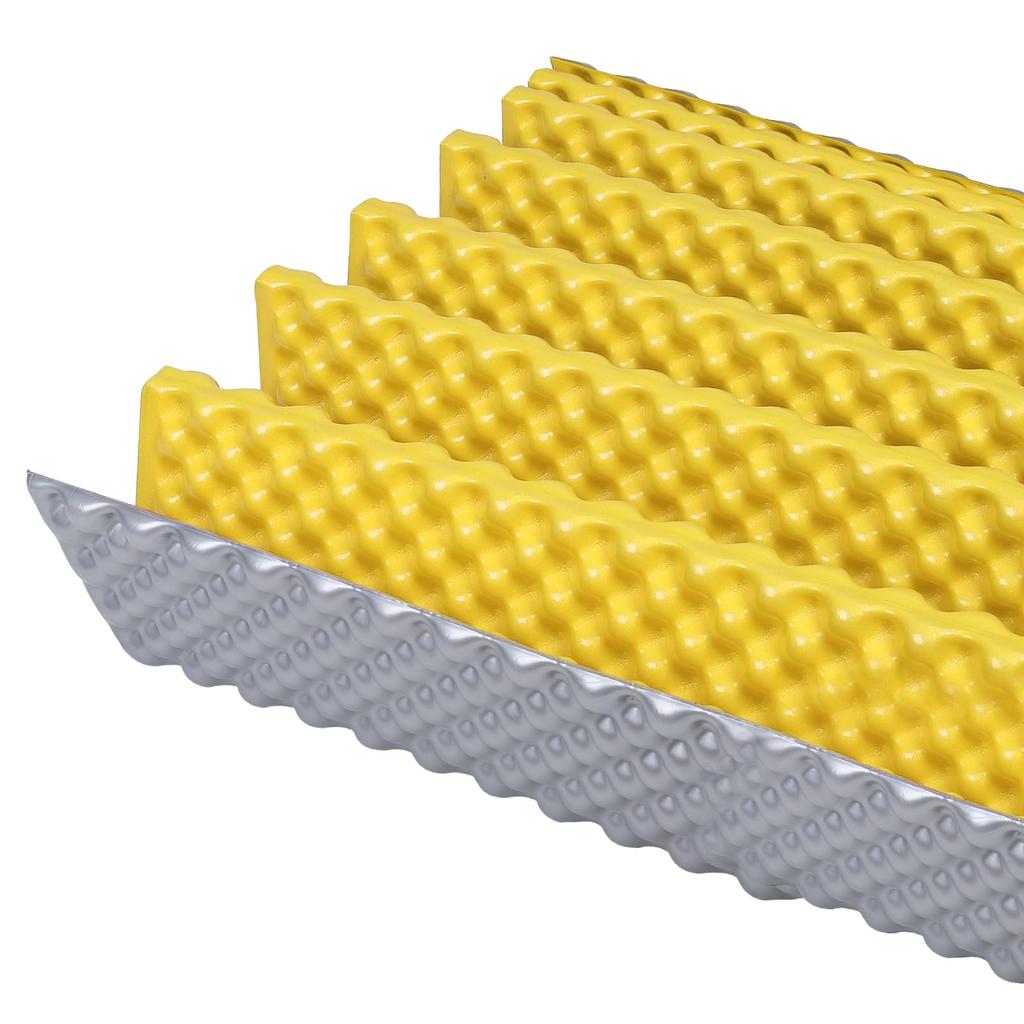 M METERXITY Portable Foam Sleeping Pad Insulated Foldable Sleeping Pad Mat for Camping Hiking 185 X 55 Cm Yellow R-value 2.1