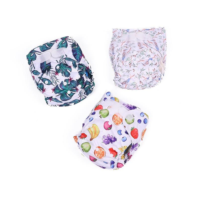 Baby Training Pants Adjustable One-Size Reusable Cloth Diapers With Magic Stickers Infants