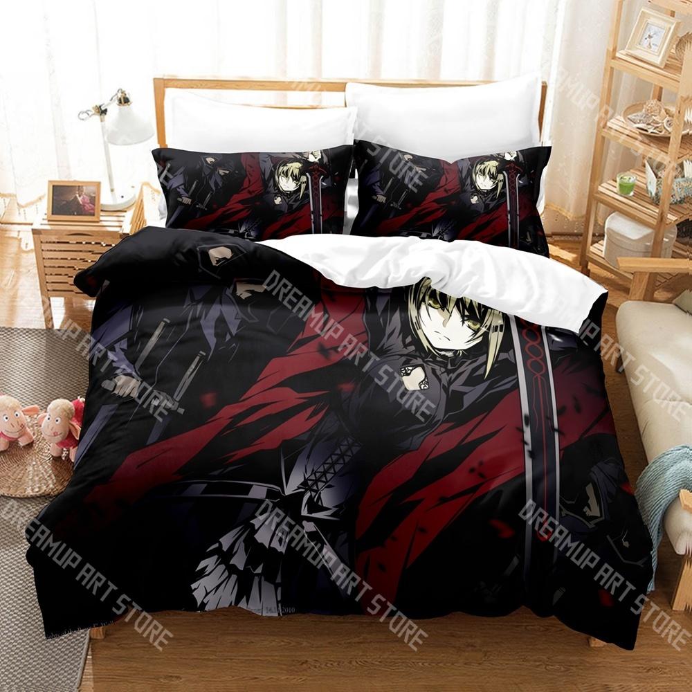 Модный набор постельного белья Fate stay night Аниме Односпальный Двуспальный Полный Queen King Размер Набор постельного белья Детская спальня Пододеяльник Комплекты Простыня Комплект