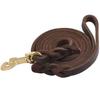1.2-2.6m Genuine Leather Dog Leash with Copper Hook Heavv Duty Braided Pet Dog Training Leash for Large Medium Dogs Pitbull