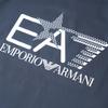 Emporio Armani Мужская футболка с круглым вырезом и короткими рукавами, с принтом из букв, цифр и логотипа, темно-зеленая 3HPT82-PJ03Z-1578