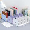 Transparent Book Riser Student Desktop Organiser Divider Shelf Book FileBook Rack Office Data Shelf Baffle