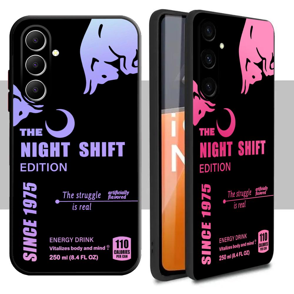 Чехол для телефона Star Bull Energy Drink ночная смена для Samsung Galaxy S26 S25 S24 S23 S22 S21 Plus Ultra Note20 Мягкий Черный