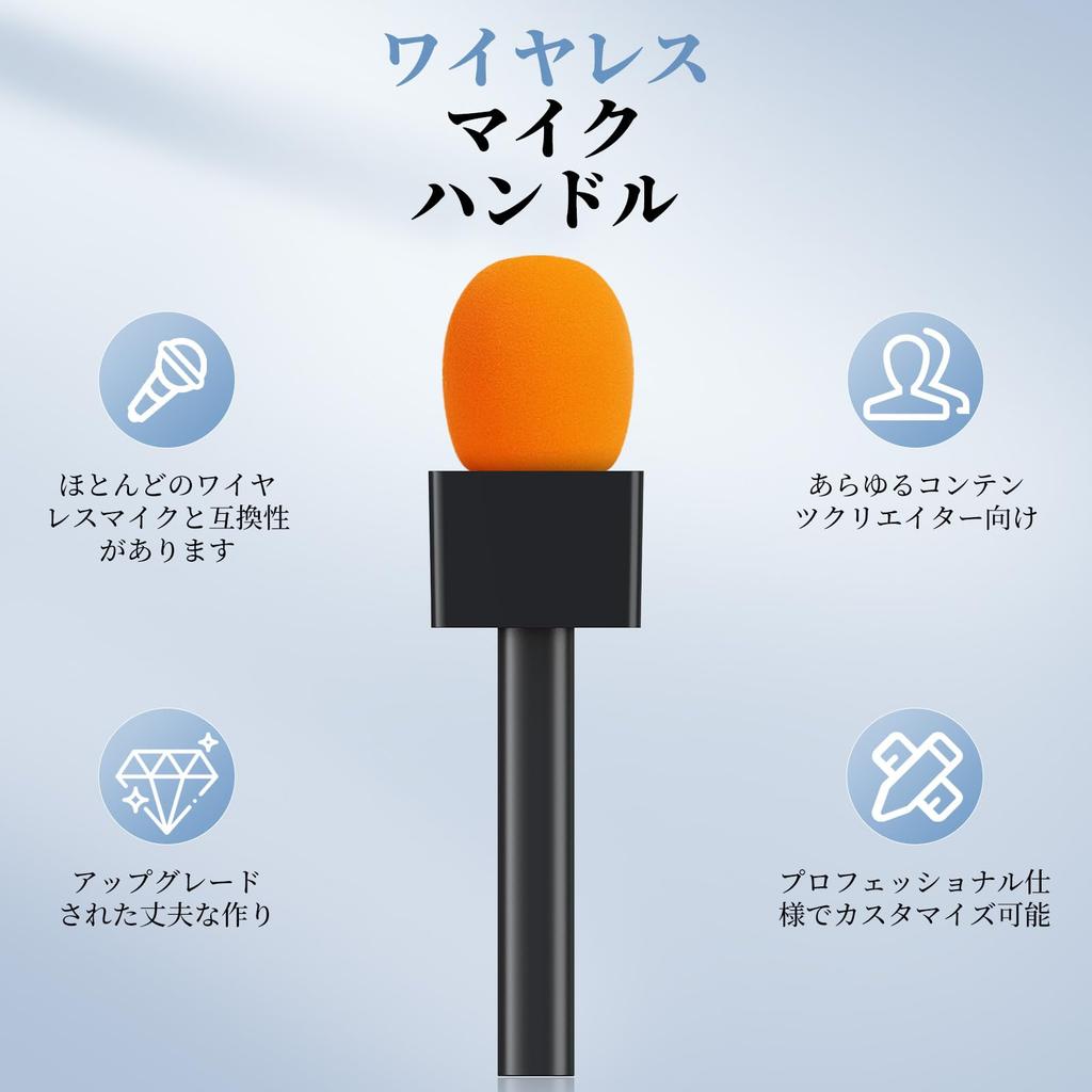 TONOR Microphone Handle for DJI RODE Handheld Microphone Stand for Wireless Lavalier Microphone Interview Wireless Microphone Adapter for and TP20