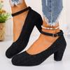 Fashion Women Pumps New Sexy Ankle Strap High Heels Women Autumn Round Toe Fashion Shallow High Heels Shoes for Women Zapatos De Mujer