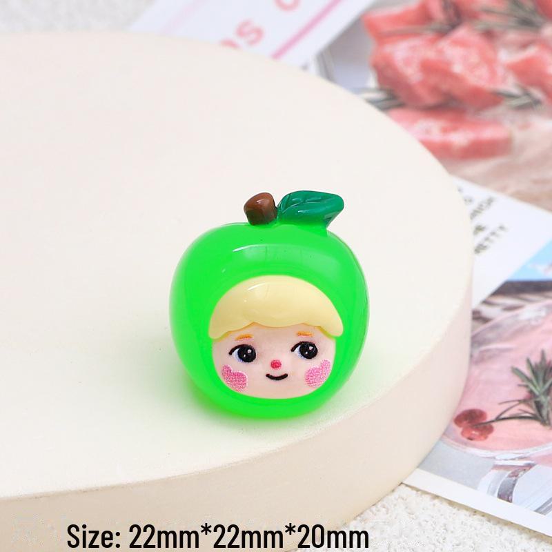 Светящиеся 3D Фрукты Девушка DIY Брелок Смола Ювелирные Изделия Аксессуары