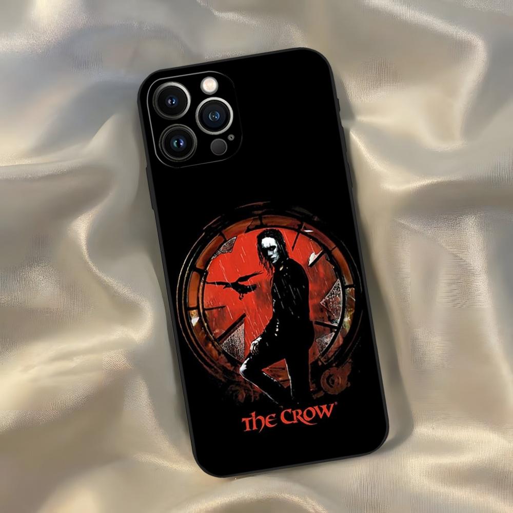 TV The C-crow Phone Case for Iphone 17 Air 16 15 14 13 12 Pro Max Xr X Xs Mini Plus Black Soft Silicone Cover
