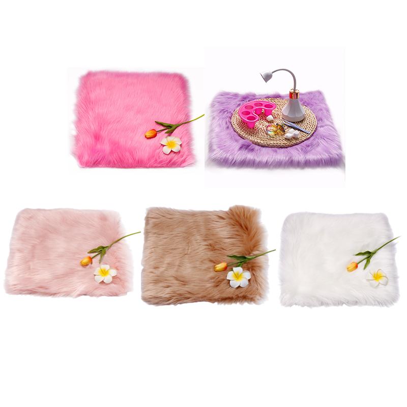 Плюшевый коврик для демонстрации ногтей для фотосъемки и прямой трансляции нейл-арта, мягкий роскошный коврик для демонстрации продукции