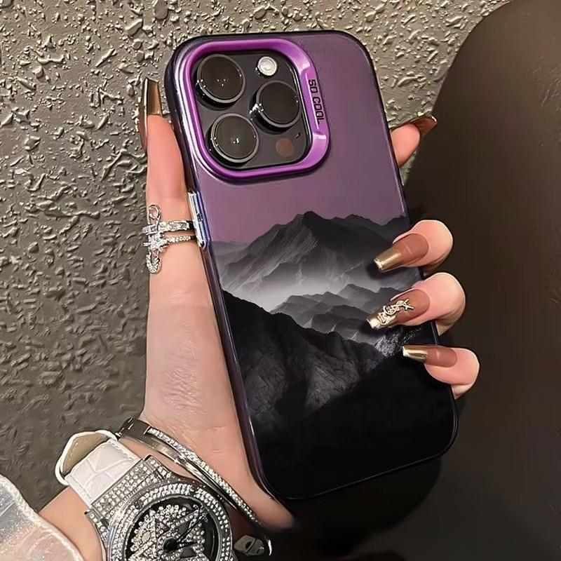 Чехол для телефона "Горный хребет Темного тумана" Для IPhone 17 16 15 14 Pro Max 13 12 11 Pro Max 7 8 Plus XS XR X 16E Жесткая крышка Чехол Funda