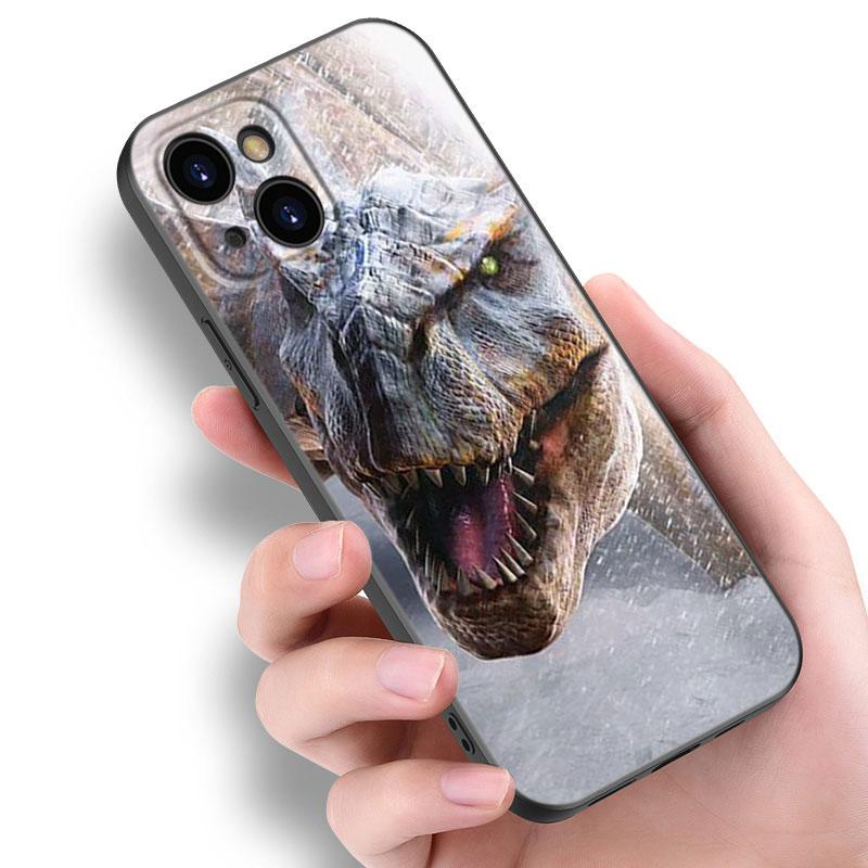 World Jurassic Park Phone Case For Apple iPhone 12 13 Mini 11 14 15 Pro Max 7 8 Plus X XR XS SE 2020 2022 Black Silicone Case
