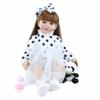 24'' 60 см большой размер куклы-реборн в красивой юбке с мягким тканевым телом кукла-новорожденная с реалистичными длинными волосами куклы-реборн принцессы для детей рождественский подарок