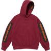 Supreme Woven Patches Hooded Sweatshirt Cardinal