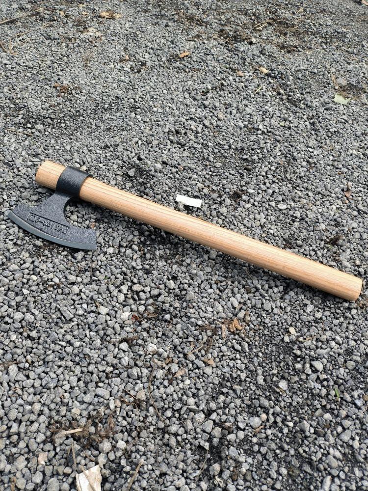 High Manganese Steel Viking Chopping Axe, Long-Handle Wood and Bone Splitter for Outdoor Woodworking.