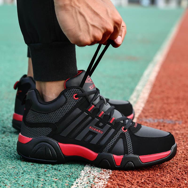 Импортная торговля, спортивная обувь больших размеров, мужская новая износостойкая повседневная обувь, мужские кожаные дорожные амортизирующие кроссовки для бега