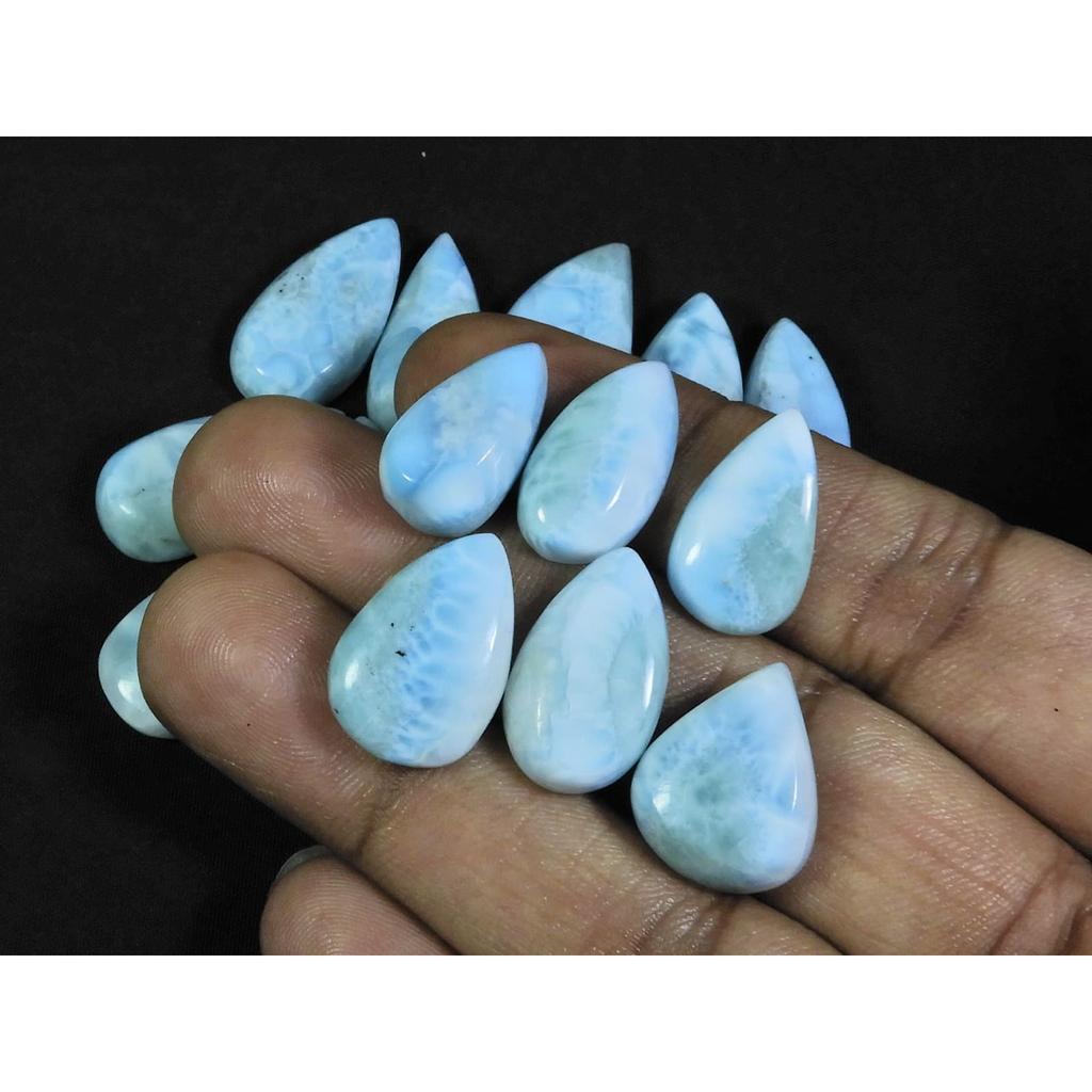 11X18-16X23ММ Натуральный Ларимар Пектолит Груша Кабошон Свободный Драгоценный Камень 16Шт С-55