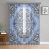 Traditional Ornamental Floral Paisley Bandanna Sheer Curtains for Living Room Tulle Window Curtain Bedroom Kitchen Veil Drapes