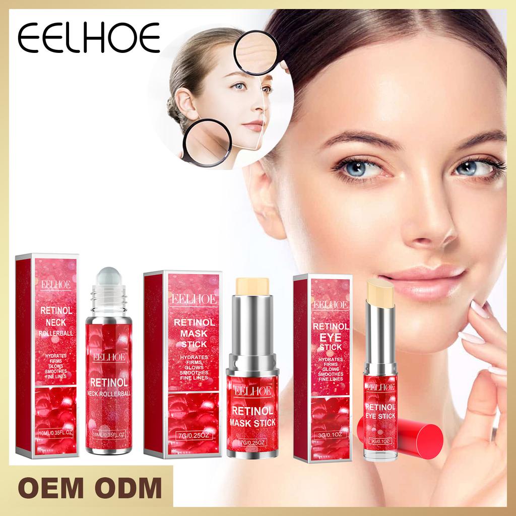 EELHOE Retinol Remove Dark Circles Eye Serum Eye Bags Lift Firm Brightening Eye Cream Hyaluronic Acid Anti-Wrinkle Massage Eyes Care