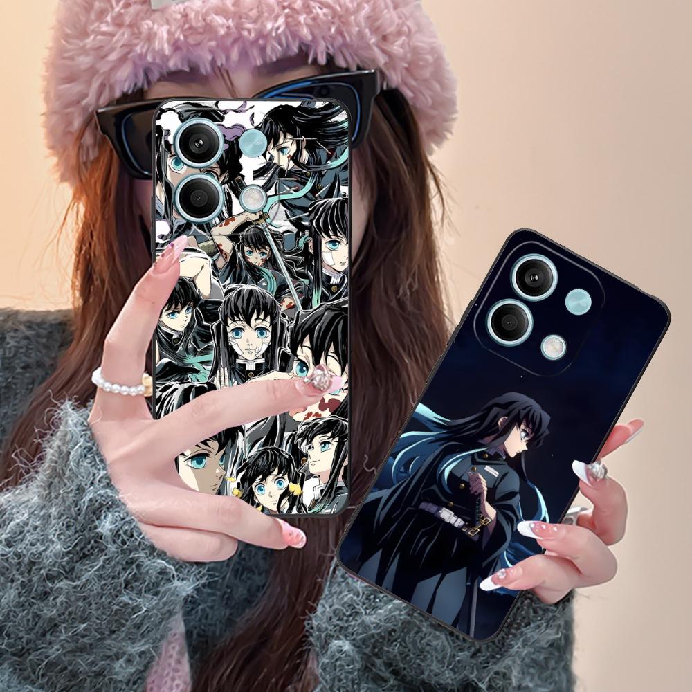 Demon Slayer Muichiro Phone Case for Xiaomi Redmi Note 14 13 12 11 A5 3 2 1 Pro Plus 4G 5G Colour Protective Pretty Luxury Cover