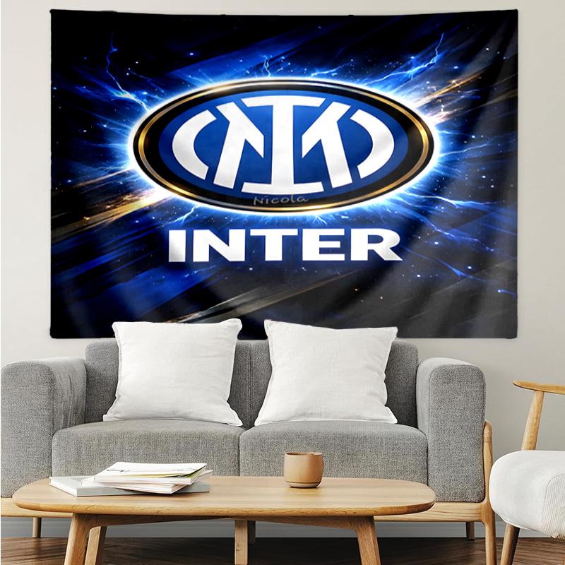 Inter Milan Crest Tapestry, Unique Design Tapestry, Suitable for Bedroom,Livingroom, Playroom,Heartwarming Fan Holiday Gifts