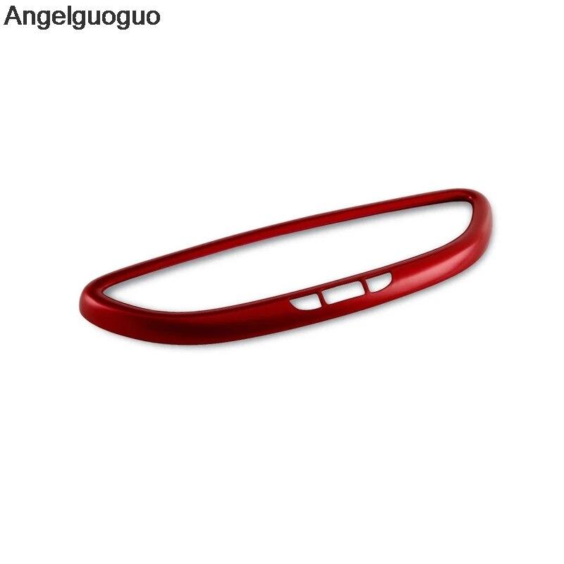 Angelguoguo Car Inner Rearview Mirror Cover Frame Cover Trim Sticker for Porsche Cayenne Macan Panamera