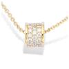 [L1845] - Gold-plated Necklace 'Sissi' White Gold - 6x8 Mm