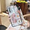 Protective Wristband Phone Case For Tecno Camon17P Kickstand Back Cover Ring Anti-knock Anti-dust Fashion Design Cute