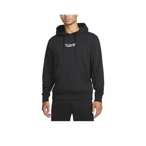 Nike Однотонный худи с капюшоном и буквенным принтом, мужская толстовка с длинным рукавом