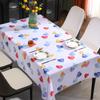 Small Fresh Cherry Blossom Pvc Tablecloth Wind Waterproof Oil-Proof Anti-Scalding Leave-In Rectangular Tablecloth Coffee Table Cloth