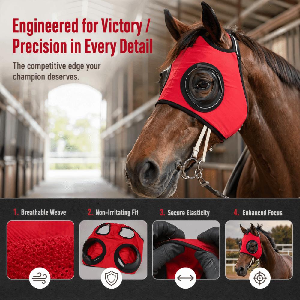 Breathable Material Horse Eye Cover High Elasticity Horse Eye Protective Cover Training