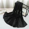 Summer Long Silk Scarf For Women Large Shawl Wrap Headband Solid Design Hijab Beach Stoles Female Foulard Echarpe Bandana