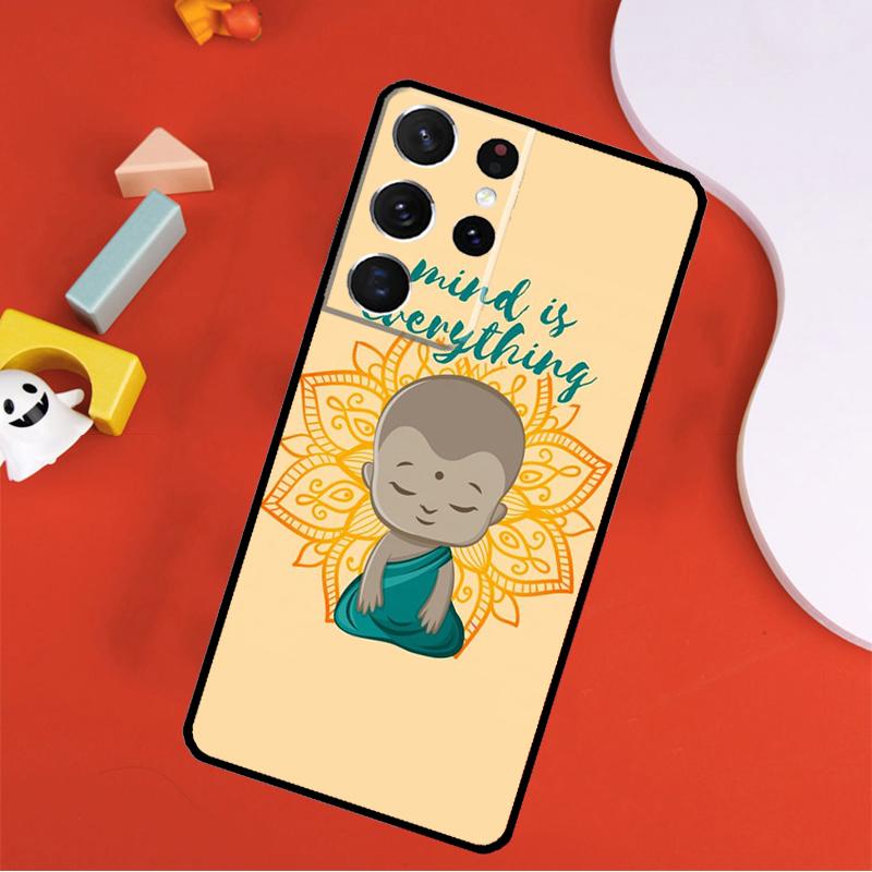 Be Happy Little Buddha Phone Case For Samsung Galaxy S25 Ultra S24 Ultra S9 S10 S20 S21 S22 S23 Plus S24 FE Cover