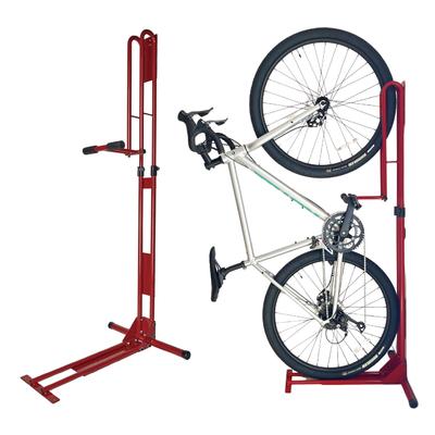 CycleLocker Вертикальный шоссейный велосипед с фиксированной стойкой для педалей и фиксатором шатуна КРАСНЫЙ CS-650