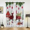 Рождественские оконные шторы, декор для дома, спальни, кухни, гостиной, рождественские украшения, рождественские подарки, Navidad Natal, Новый год 2023