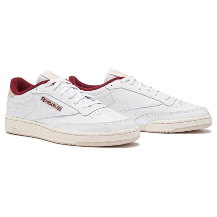 Reebok Кроссовки унисекс Club C 85 White Classic Maroon Stucco 100032972
