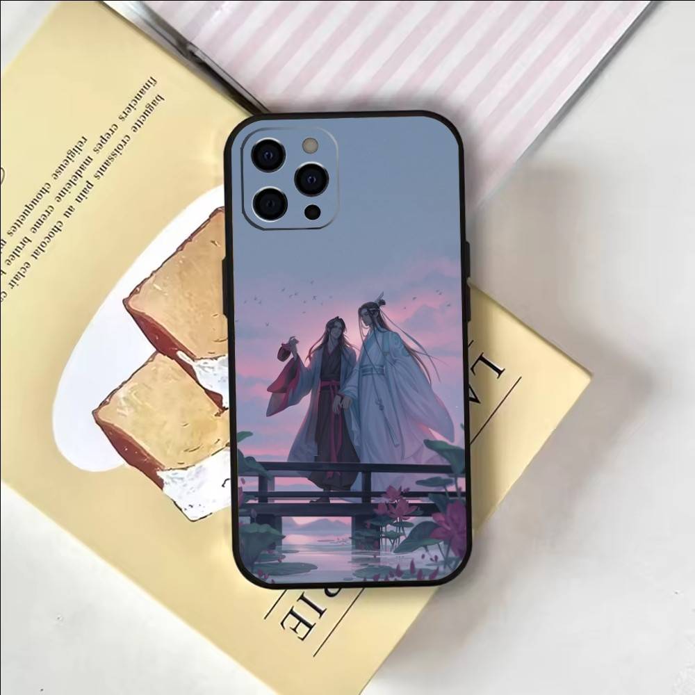 Чехол для телефона Mo Dao Zu Shi для iPhone 17,16,15,14,13,12,11 Plus,Pro Max, Мягкий силиконовый черный чехол