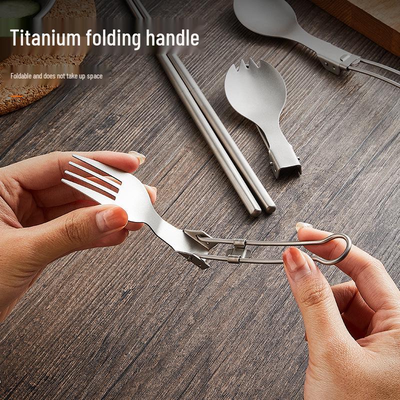 Portable Pure Titanium Sherpa Folding Bowl for Camping and Picnics
