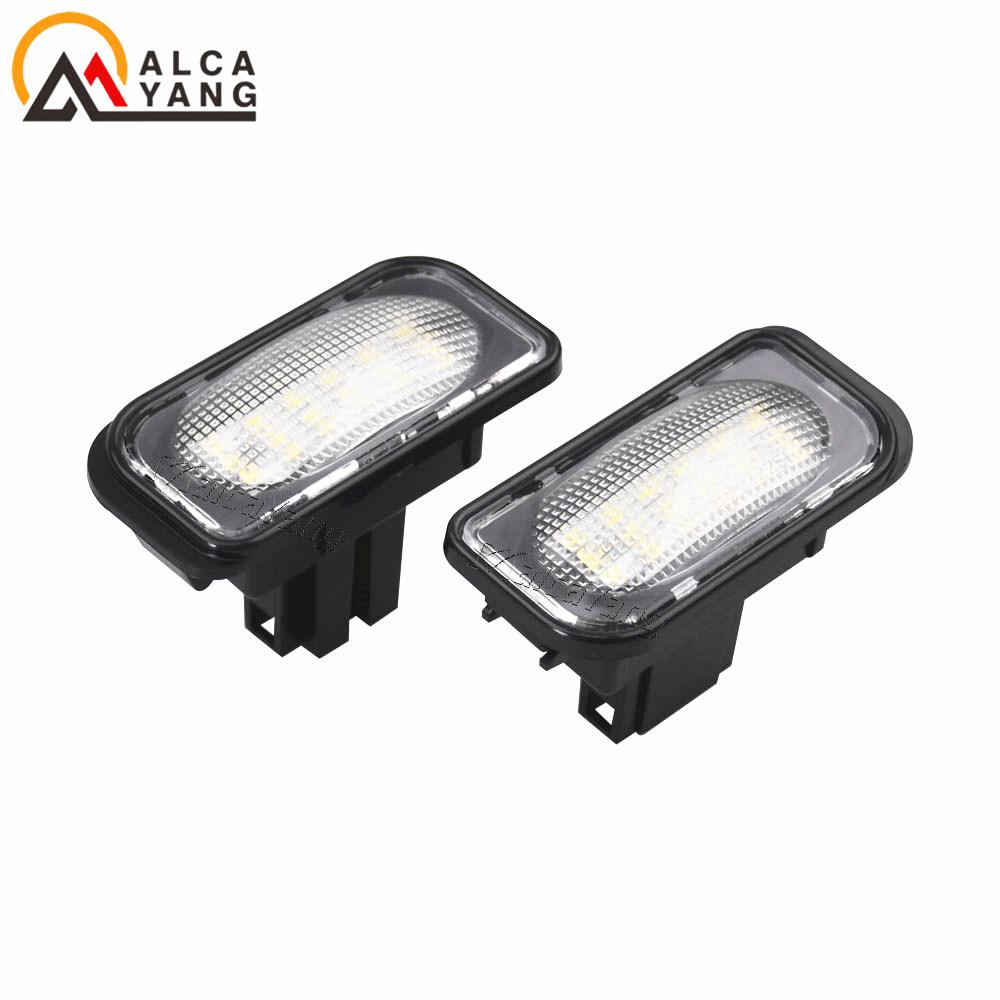2x For Mercedes Benz C CLK Class W203 C209 W209 Canbus LED License Plate Lights Car Luz Number Plate Lamps Replacement NO Error