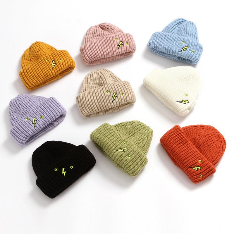 Модная шапка для мужчин и женщин, вязаная шапка унисекс, зимняя шерстяная вышитая теплая шапка для женщин, модные аксессуары