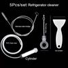 5 шт., средство для удаления засоров в сливном отверстии холодильника, инструменты для чистки щеткой для чистки отверстий холодильника, очиститель для слива воды для уборки дома