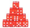 10pcs Six Sided 15mm Game Dices Transparent Cube Round Corner Portable Table Playing Games