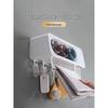 Aige Wall-Mounted Toothbrush Holder with Toothpaste Dispenser