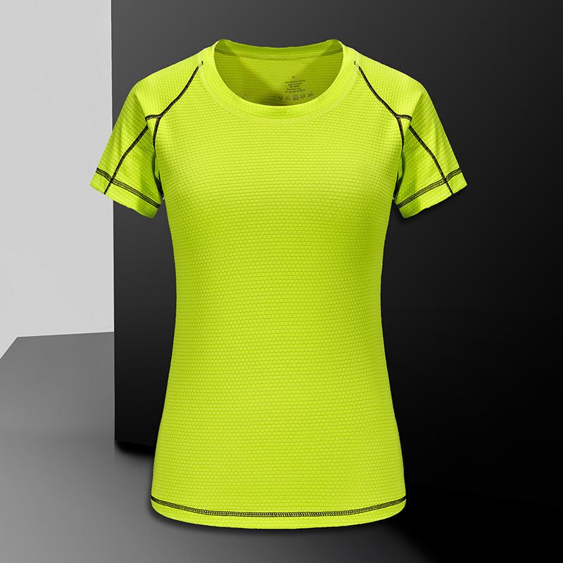 Women Quick Dry Short Sleeve Sports Running T Shirt Breathable Slim Tops Yoga T-shirts Tees Fitness Gym Workout Shirts