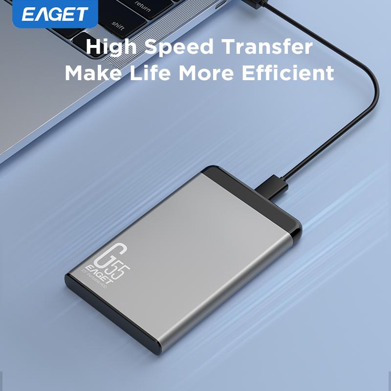 Высокоскоростной внешний жесткий диск USB 3.0 Компактный и прочный 2,5-дюймовый твердотельный накопитель с кабелем USB-C на USB-A для планшетов, игр, файлов, видео