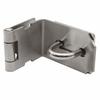 Heavy-Duty Padlock, 90-Degree Door Leg Latch, Stainless Steel Safety Angle Lock Latch for Push/Slide/Barn Doors, Plus Thick Satin Nickelc