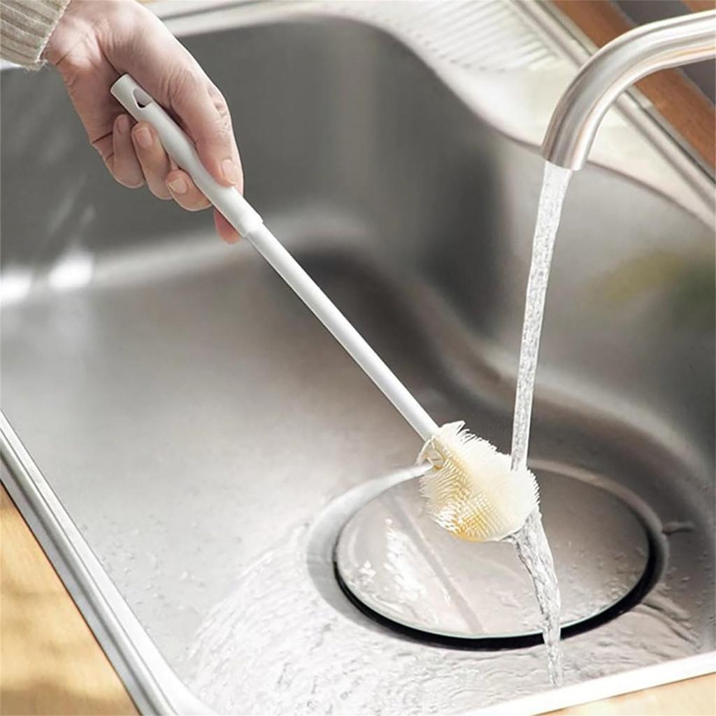 Щетка для чашки с длинной ручкой Силиконовая щетка для чистки бутылок Чашка с водой Очиститель бутылок с водой Щетка для бутылок с водой Щетки для чистки Щетки для чистки