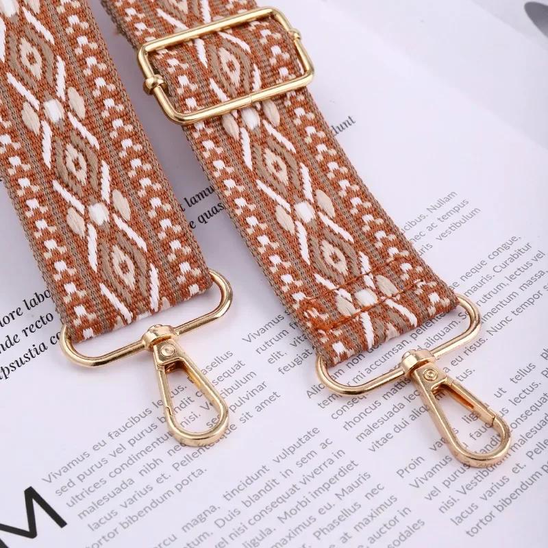 Ремень для сумки в этническом стиле DIY Запасной ремень для женской сумки Широкий плечевой ремень Одно плечо Кросс-боди Ремни Аксессуары для сумок