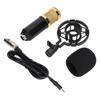 Wired Condenser Microphone XLR To 3.5mm Professional Broadcast Recording Mic with Shock Mount for